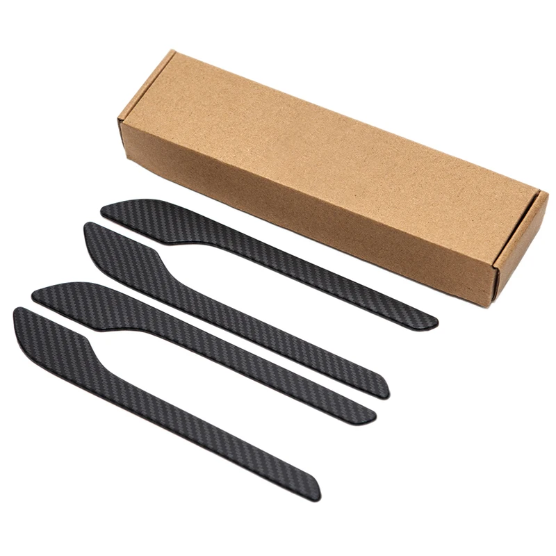 

Heenvn 4PCS Door Handle Wrap Cover For Tesla Model 3 Carbon Fiber Protector Sticker ModelY Accessories Model3 Model Y Three 2020