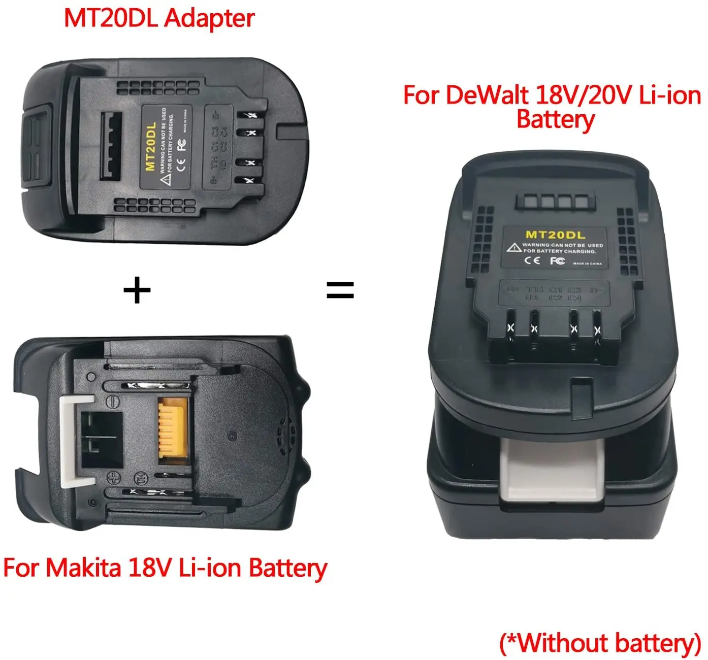 Акция-адаптер для аккумулятора Mt20Dl Makita 18V Bl1830 Bl1860 Bl1815 литий-ионный аккумулятор
