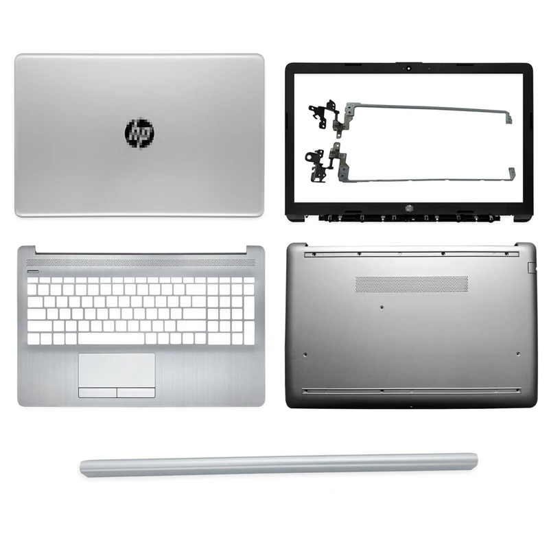 

New Laptop LCD Back Cover/Front Bezel/Hinges/Palmrest/Bottom Case For HP 15-DA 15-DB 250 G7 255 G7 Top Case Silver L20434-001