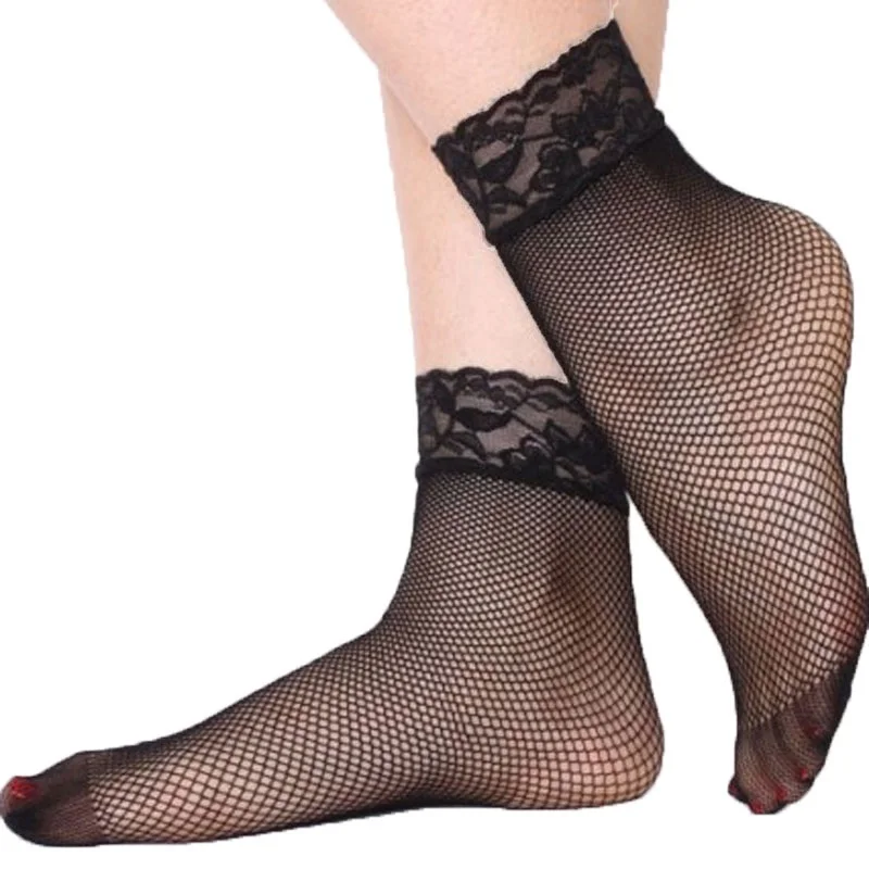 

2021 Sexy Women 5Pairs/lot=10Pieces Mesh Silk Socks Accessories Fashion Girl Nylon Low Cut Invisible Breathable Shallow Sox