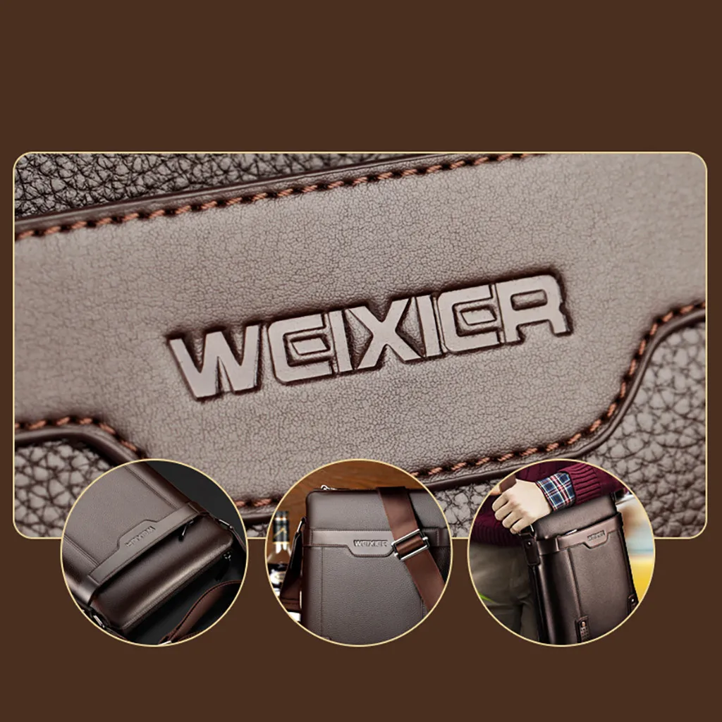 Роскошные Брендовые мужские сумки-мессенджеры деловая Повседневная сумка через