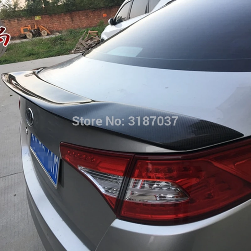 For Kia K5 Optima 2011 2012 2013 R style Carbon Fiber Rear Roof Spoiler Wing Trunk Lip Boot Cover Car Styling | Автомобили и