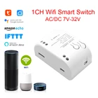 Универсальный Wi-Fi переключатель Tuya Smart Life, голосовое реле APP, контроллер, модуль таймера Google Home, Alexa, 12 В, 24 В, 7-32 В, радиочастотный дистанционный приемник