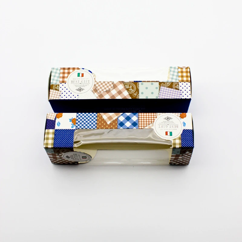 50 шт. рулонные коробки для торта маленькая коробка макарон с окном итальянский