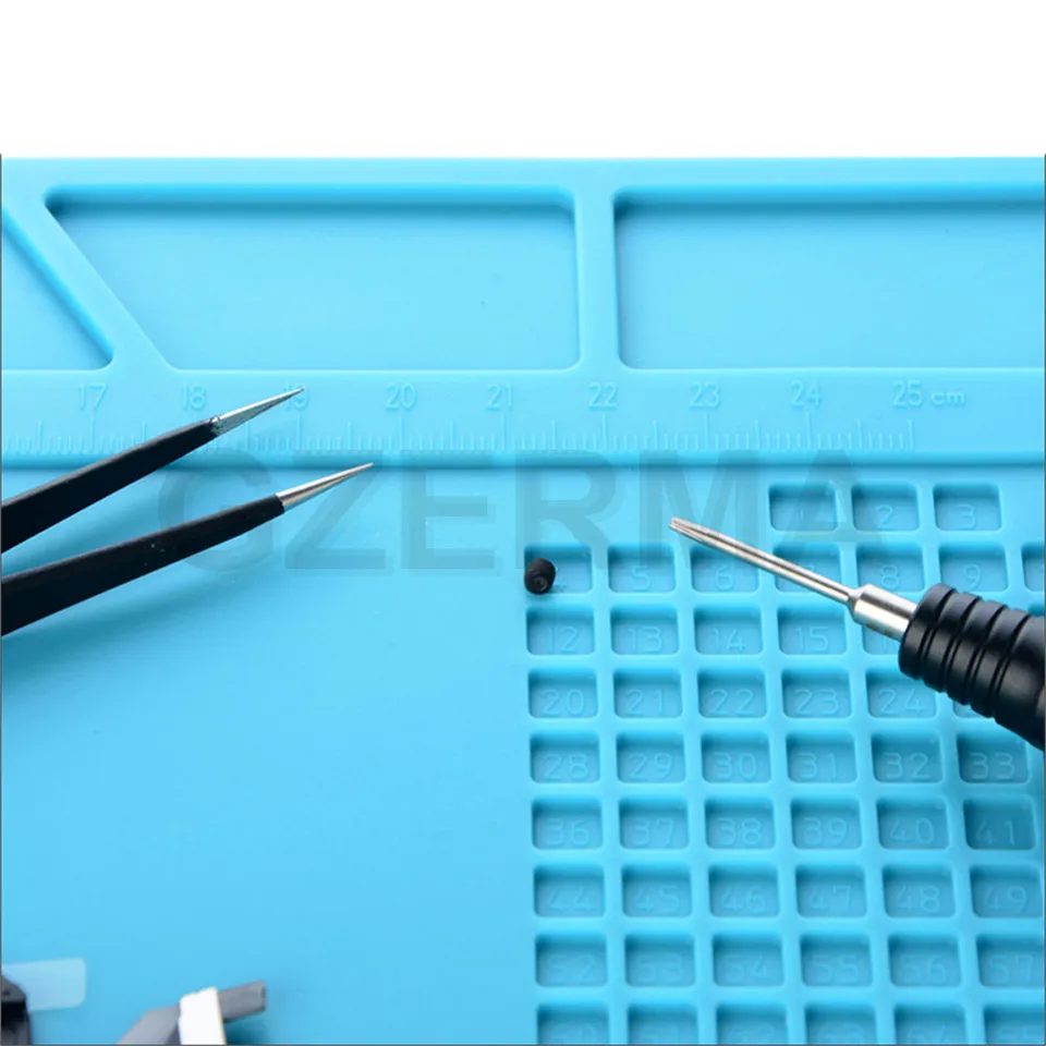 Многофункциональный телефон ПК ремонт компьютера Workbench Pad со шкалой дизайн мульти-сетки винт отверстие силиконовый теплоизоляционный коврик
