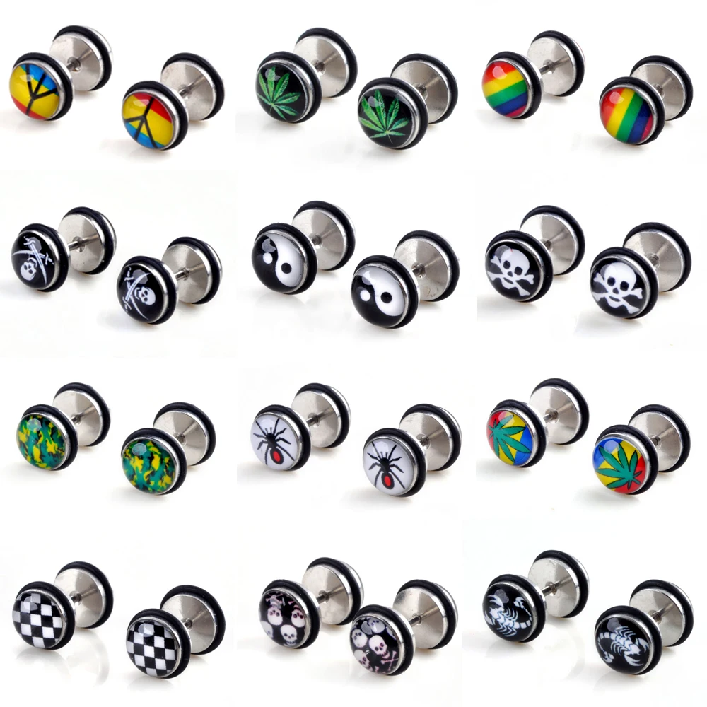 Оптовая продажа Mix 10 шт./лот акриловые затычки для ушей разные стили шпильки