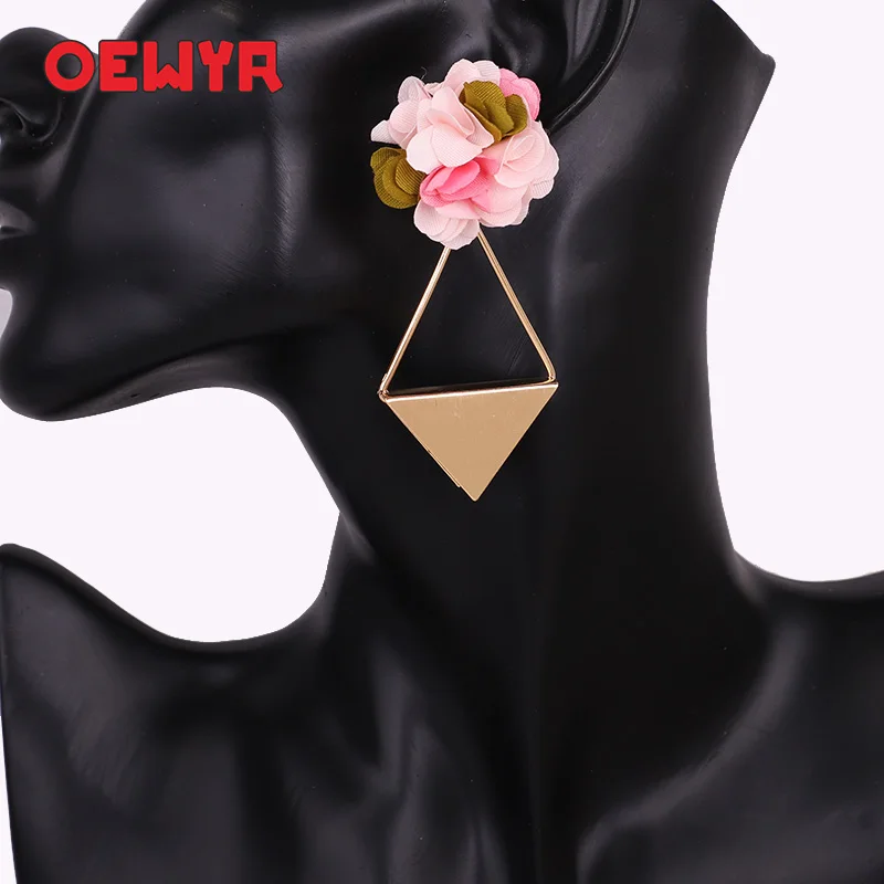 OEWYR, элегантные модные женские серьги, цветные, большие, круглые, с цветами, массивные серьги,, серьги для женщин, летние, цветные, подарок