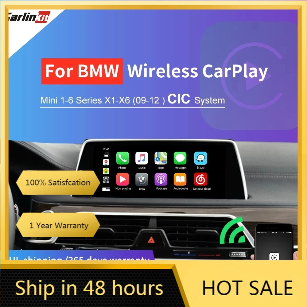 Беспроводной модуль кодировщика CarPlay комплект для BMW CIC 1 3 5 6 7 серии E81 F60 E90 F07 Android