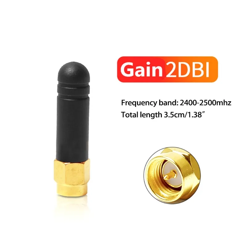 

2Pcs High Gain SMA Male 2dBi 2.4ghz Antenna Router Booster Hidden Antennas 2.4g Module WIFI Antenna External Aerial