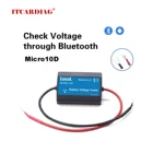 Micro10D Bluetooth 4,0 12V автомобильный тестер батареи автомобильный тестер напряжения тестер мониторинга работает на Android APP
