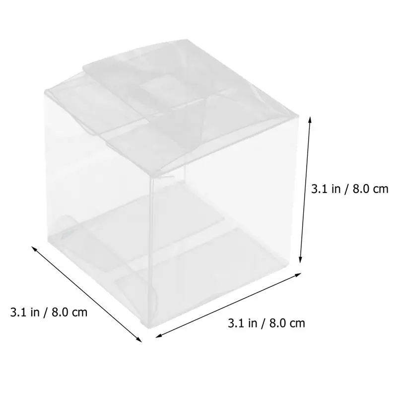 10pcs 8x8x8cm PVC Clear Plastic Packaging Box Transparent Candy Gift Apple Bakery Cake Wedding Birthday Party Favors | Дом и сад