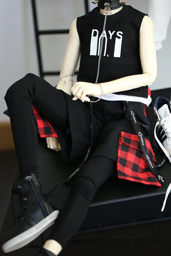 

BJD/SD baby clothes trendy punk popular suit top and pants fit BJD dolls 1/4 1/3 Uncle accessories