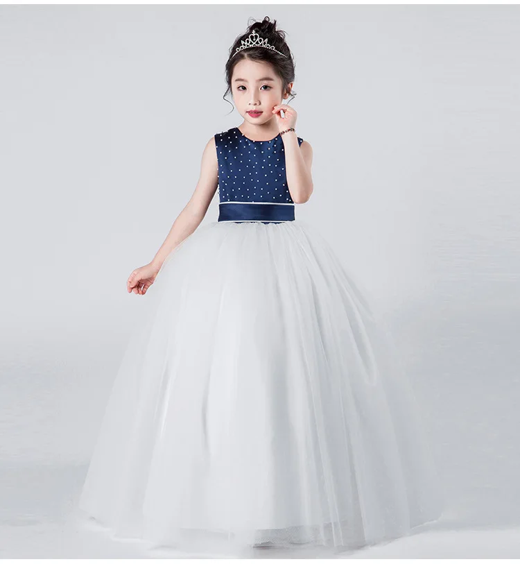 Женское вечернее платье без рукавов синее шелковое из тюля для вечеринки