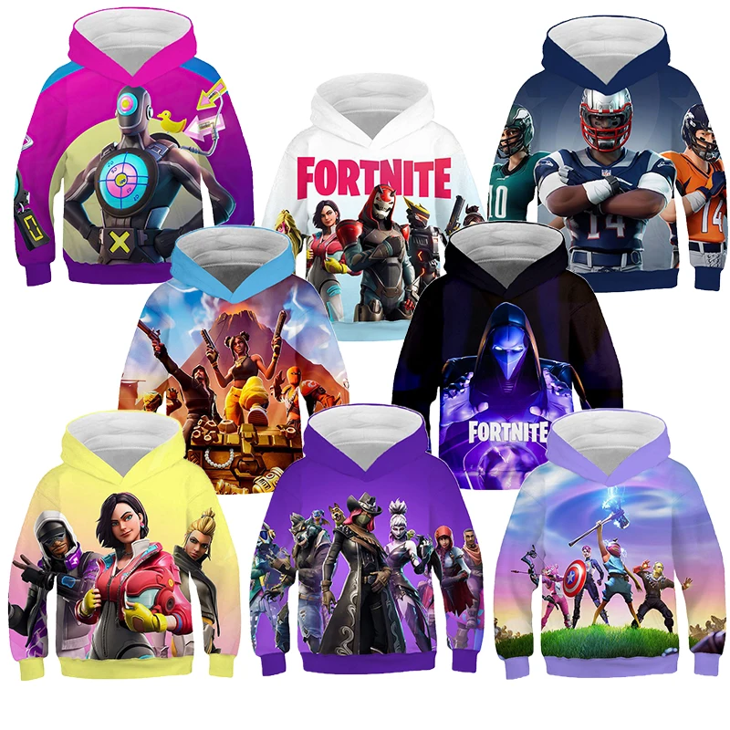 Горячая игра Fortnite мальчиков 3D одежда с капюшоном для детей веселые игры