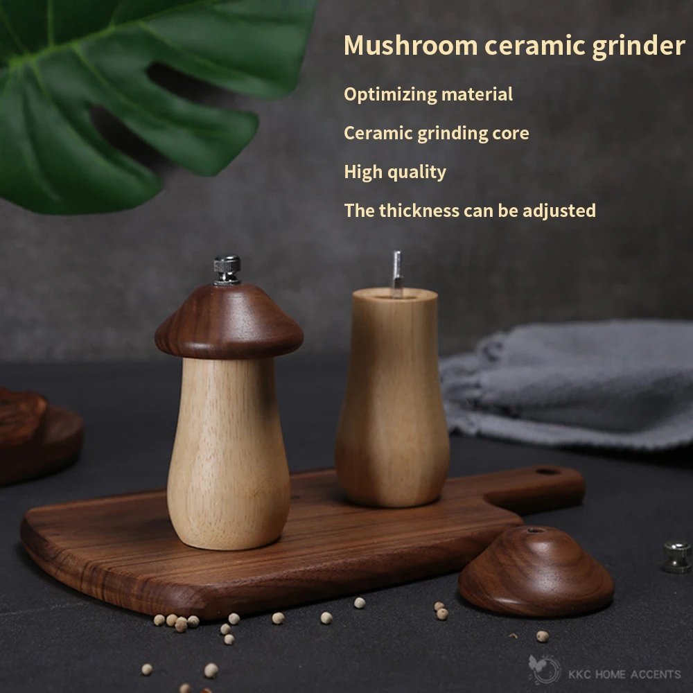 

Wooden Salt and Pepper Mill Spice Nuts Mills Handheld Seasoning Grinder Bottle Cooking Home Decoration Ceramics Kitchen BBQ Tool