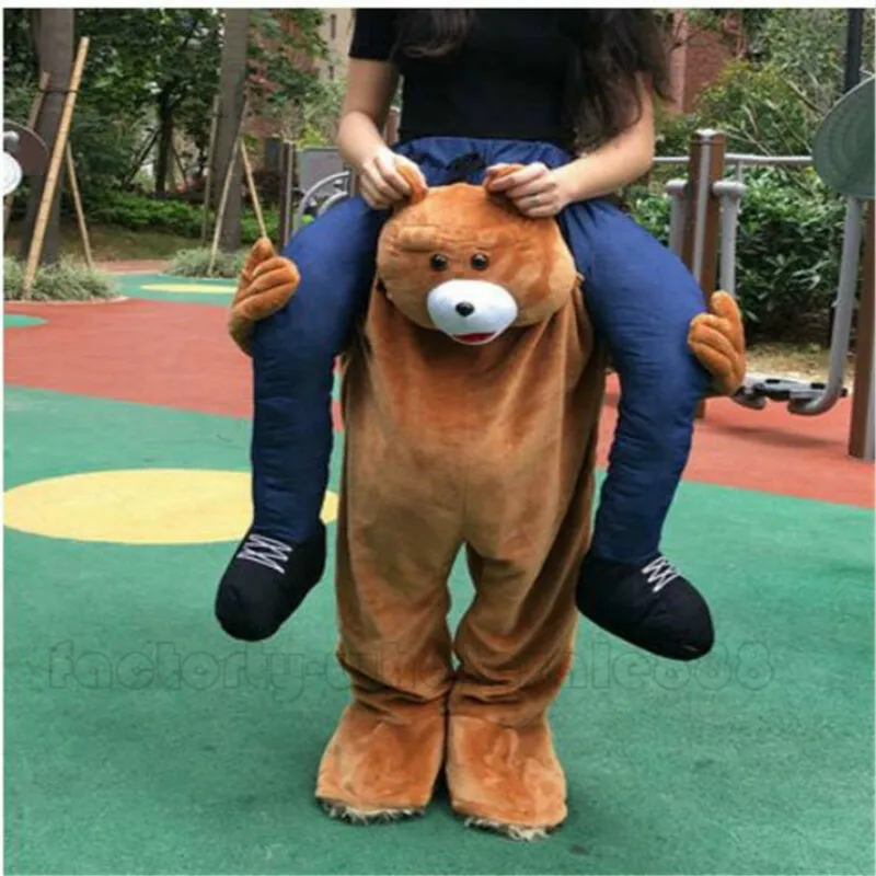 Костюм талисмана с изображением коричневого медведя вечерние костюмы для