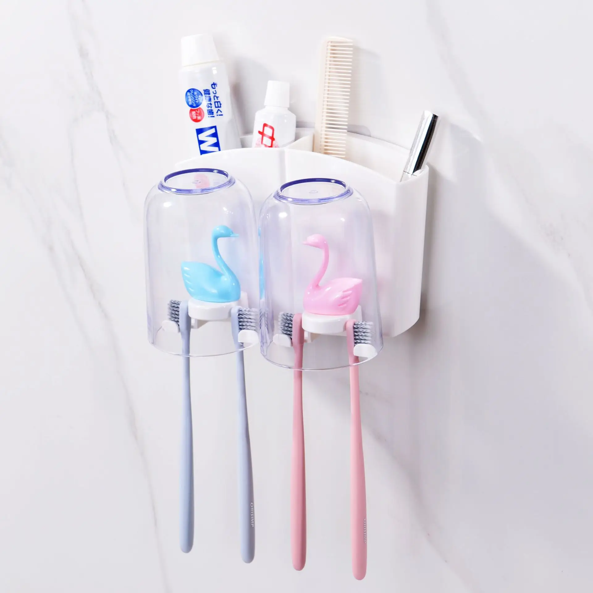 Настенный держатель для зубных щеток милый органайзер хранения кошек настенная