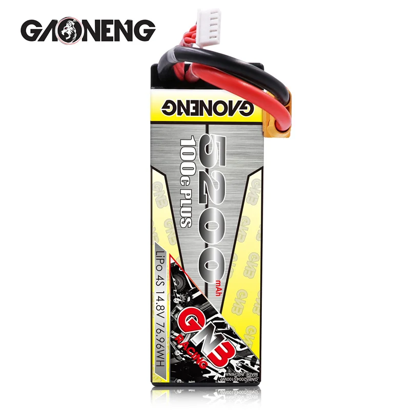 GAONENG GNB 5200mAh 4S 14 8 V 100C MAX 200C батарея LiPo Hardcase с разъемом XT60/T для 1:8 1/8 RC автомобиля