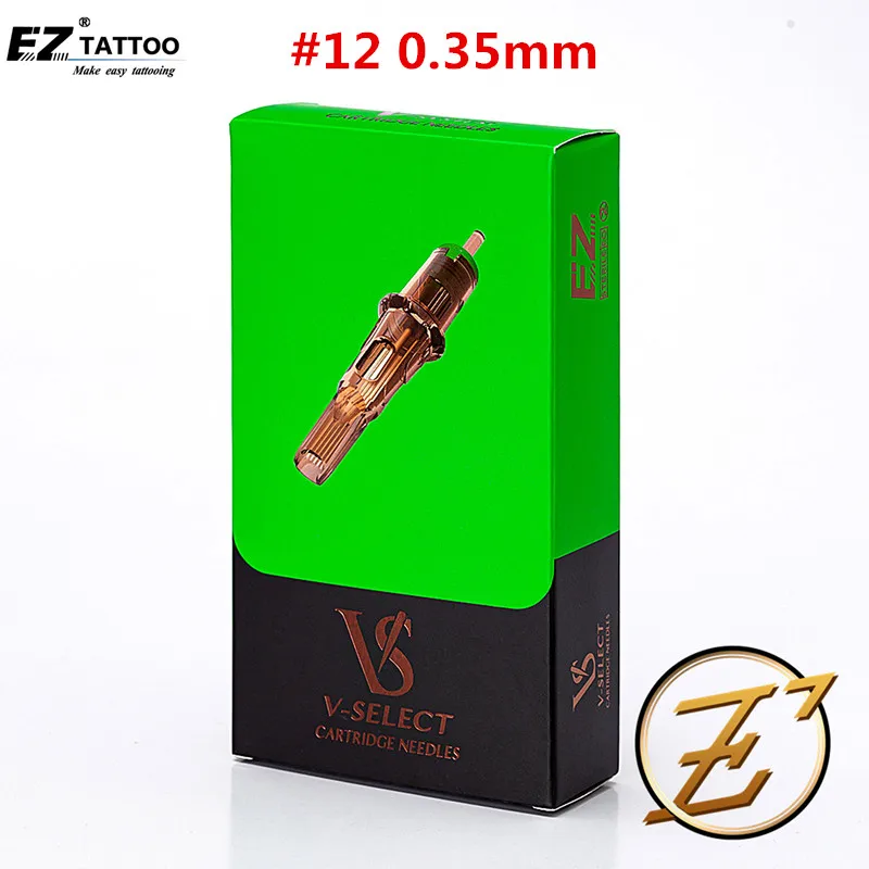 EZ V Выберите татуировки иглы # 12 0 35 мм Magnum M1 одноразовые стерильные для машины