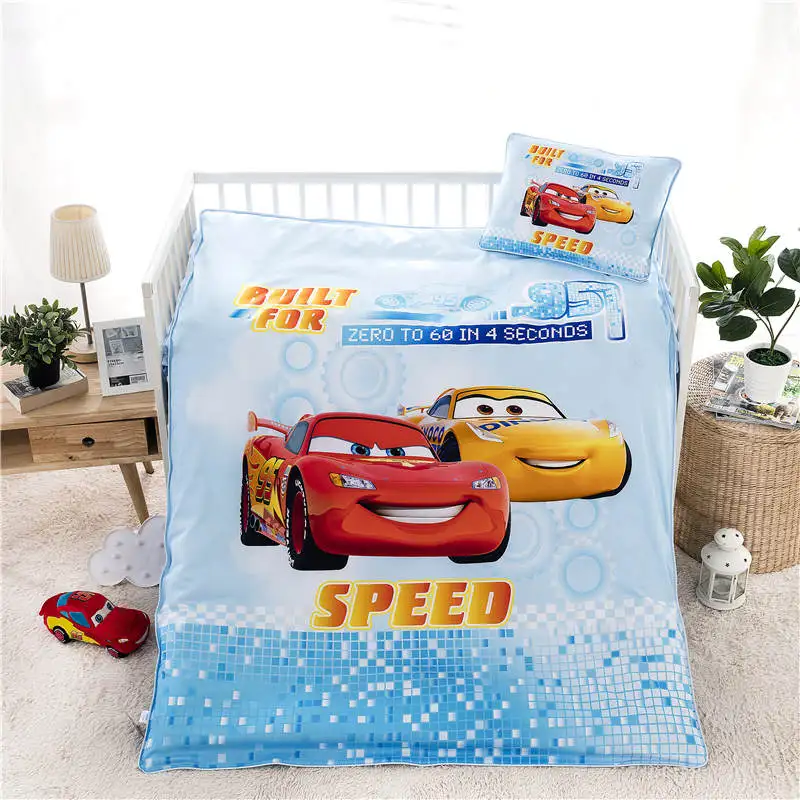 Комплект постельного белья Disney Mc Queen Cars для детской кроватки 2/3 шт. пододеяльник и