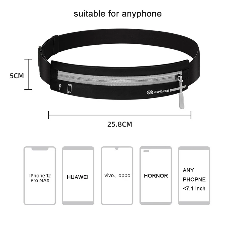 Running Bag Women Waterproof Jogging Belt Cell Mobile Phone for Men Gym Waist Pouch Run Sports Fanny Pack | Спорт и развлечения