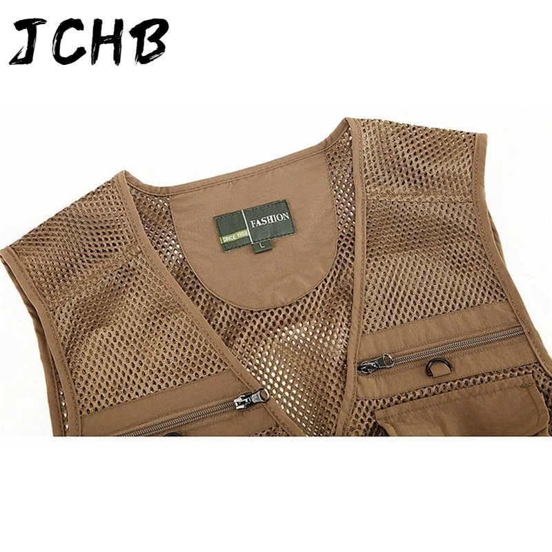 

Spring 2021 & Autumn Men Sleeveless Jackets Jaqueta multi-role Waistcoat Women Multi Pocket Jacket Outwear Plus size Coats F076