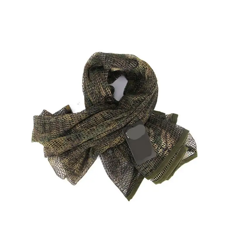 

Tactical Army Camouflage Big Net Scarf Men's and Women's Outdoor Hunting Scarf Multifunctional Decorative Tactical Equipment