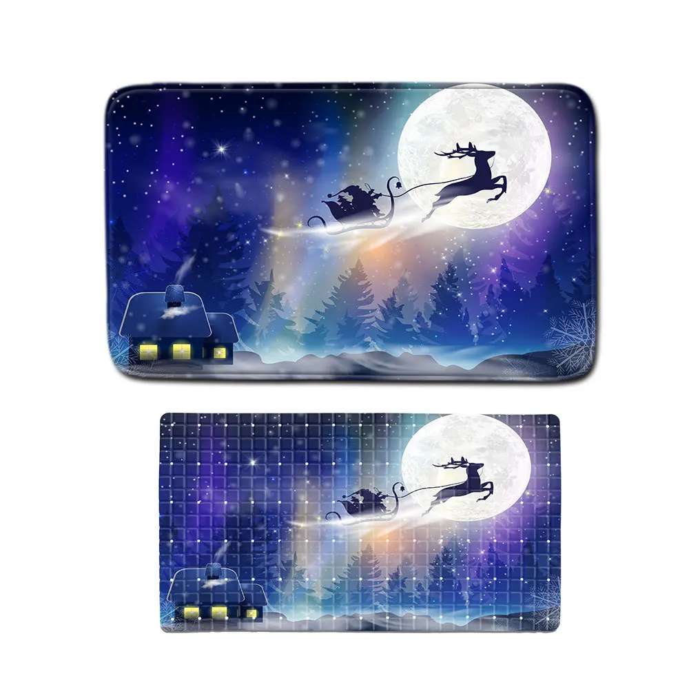 

Нескользящий коврик с рождественским рисунком, коврик для ванной, напольный коврик, коврик для ног, нескользящий коврик из ПВХ