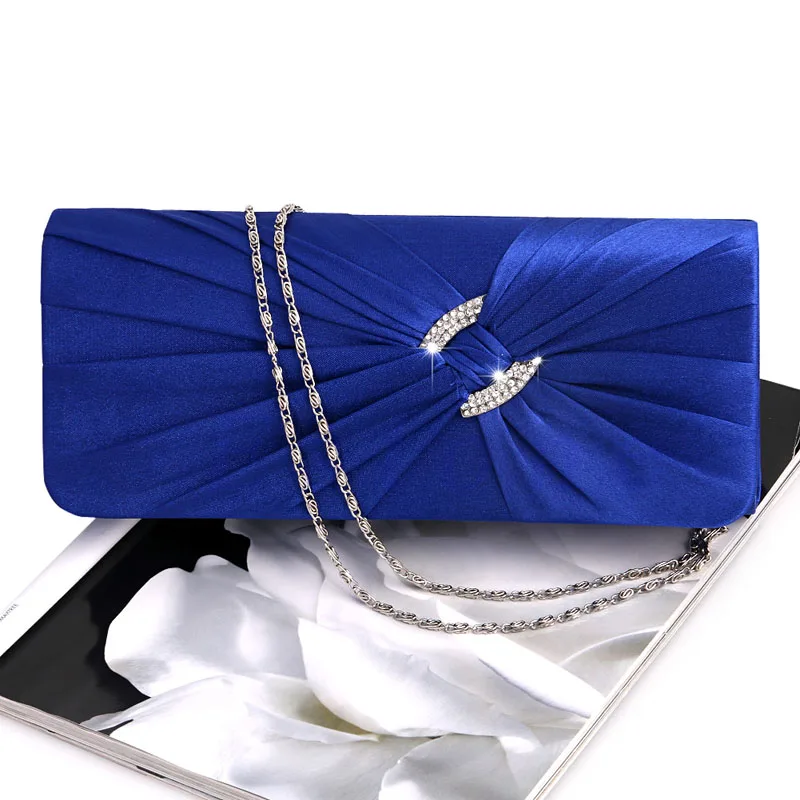 

50LD Evening Handbag Purse Women Rhinestone Bridal Shoulder Clutch Bag Chain