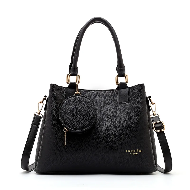 

Women's 2021 new fashion PU fashion large capacity ladies portable shoulder messenger bag