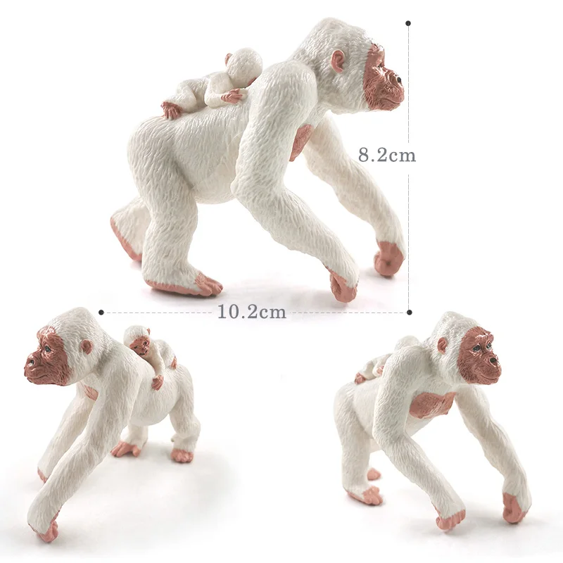 Новая модель лесных животных Silverback Gorilla Chimpanzee фигурка домашний декор миниатюрное