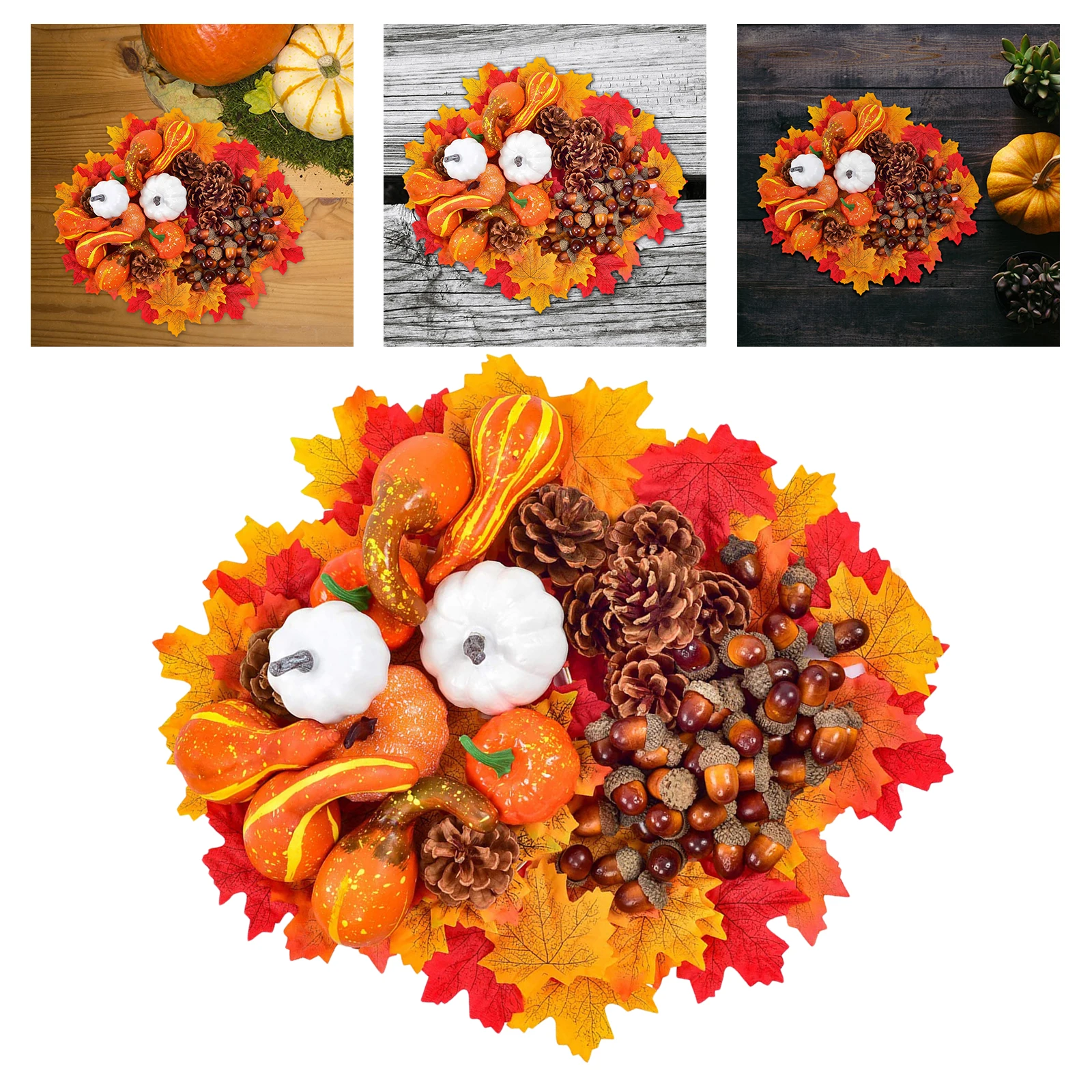 

Artificial Pumpkins Pine Cone Acorn Harvest Halloween Home Party DIY Banquet