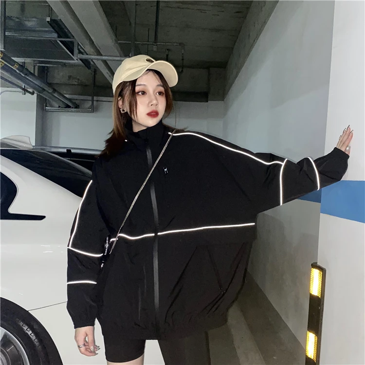 

Велосипедная куртка Genayooa, черная Светоотражающая ветрозащитная Водонепроницаемая Светоотражающая одежда для бега, велосипедная мотоцикл...