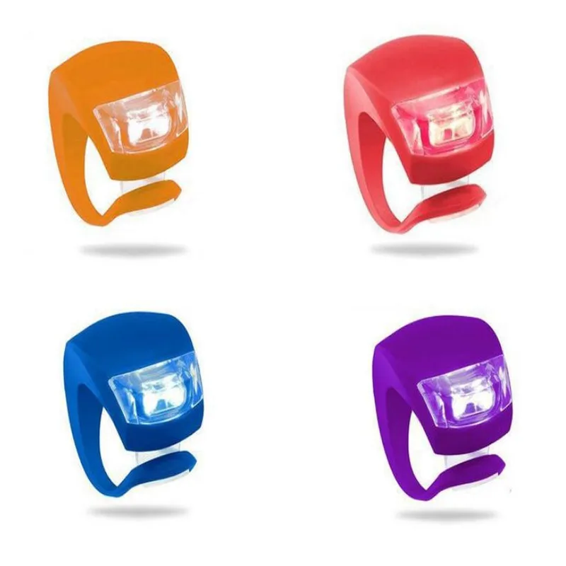 

Bicycle Front Light Silicone LED Head Front Rear Wheel Bike Light Waterproof Cycling With Battery Bicycle Accessories Bike Lamp