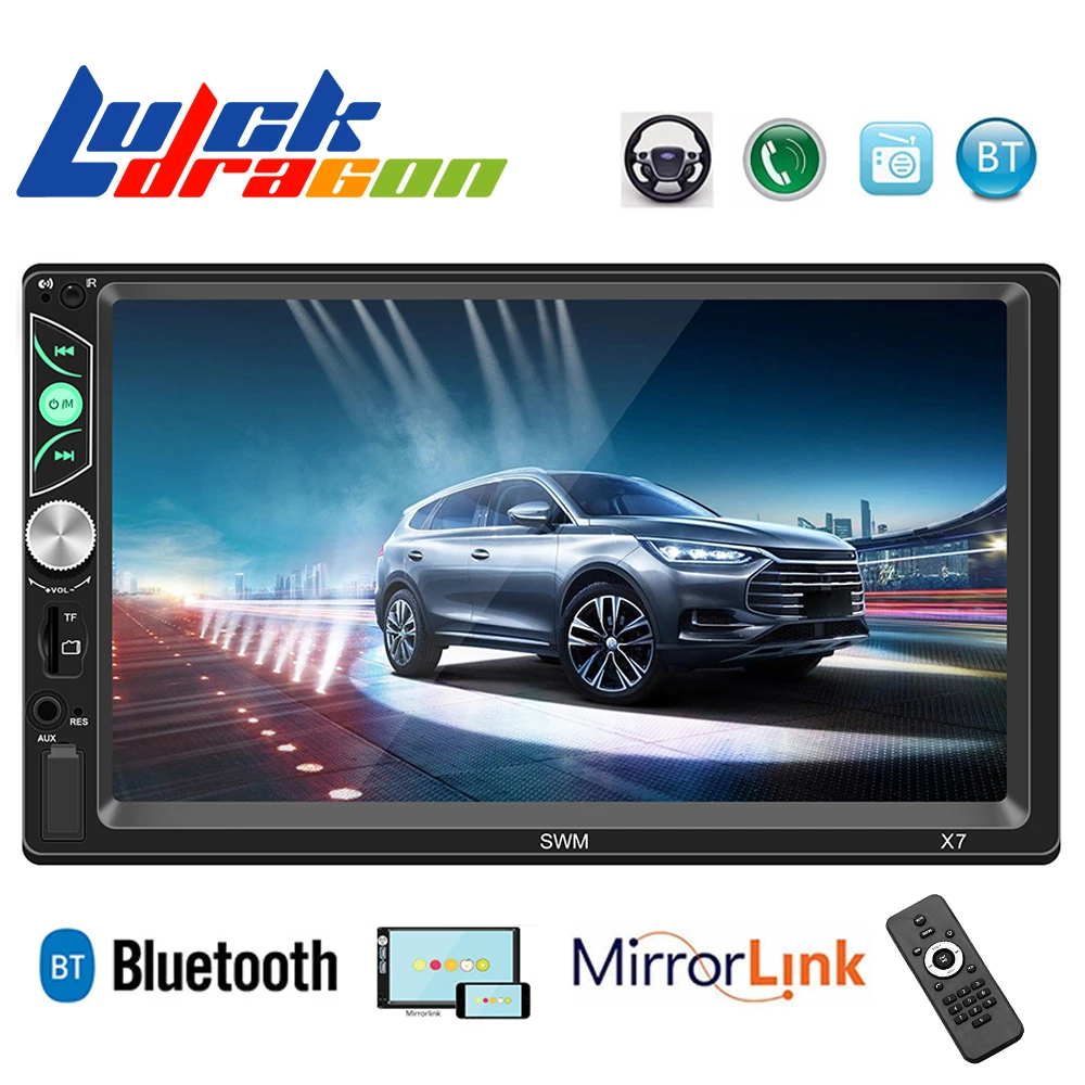 Автомагнитола мультимедийный плеер 2 Din HD Авторадио USB 7 &quotMirrorLink автомагнитола