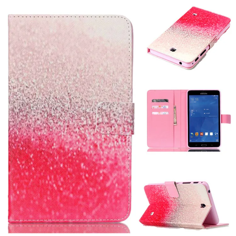 Smart Case For Cover Samsung Galaxy Tab 4 7.0 T230 T231T235 Cat Cartoon PU Leather Silicone Tablet Kids w+Screen Protector | Компьютеры и