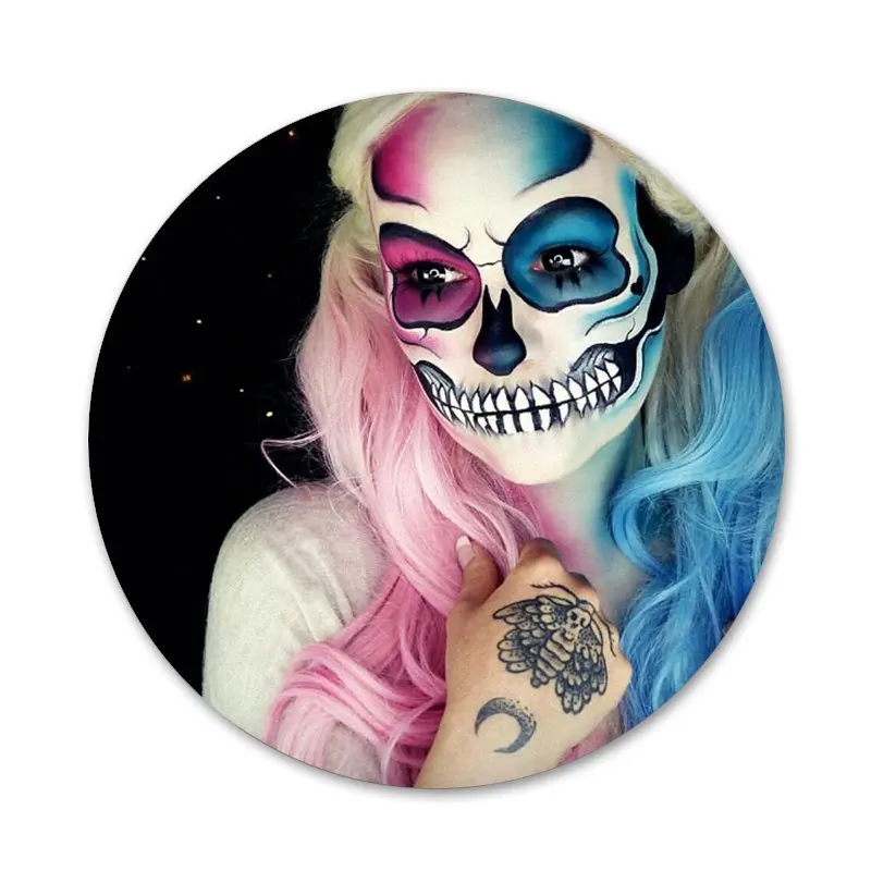 Значки с мексиканскими черепами диаметром 58 мм для фотографий | Дом и сад