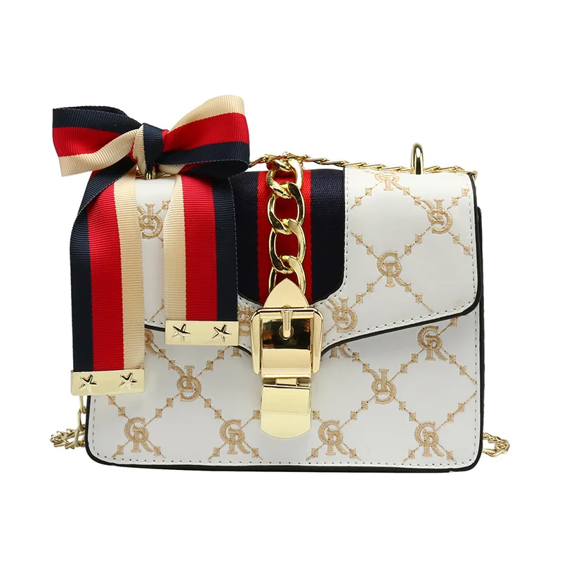 

Metal decorative female bag 2021 new fashion handbag diagonal small square bag chain bag