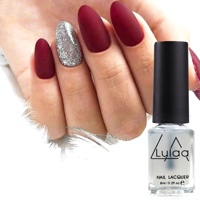 Матовый лак для ногтей 6 мл верхнее покрытие гель-лака модное украшение своими