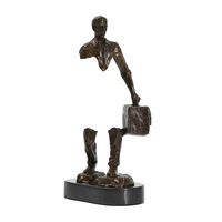 famous bruno catalano bronze traveller statue sculpture abstract travel man male figurine collectible art home decor