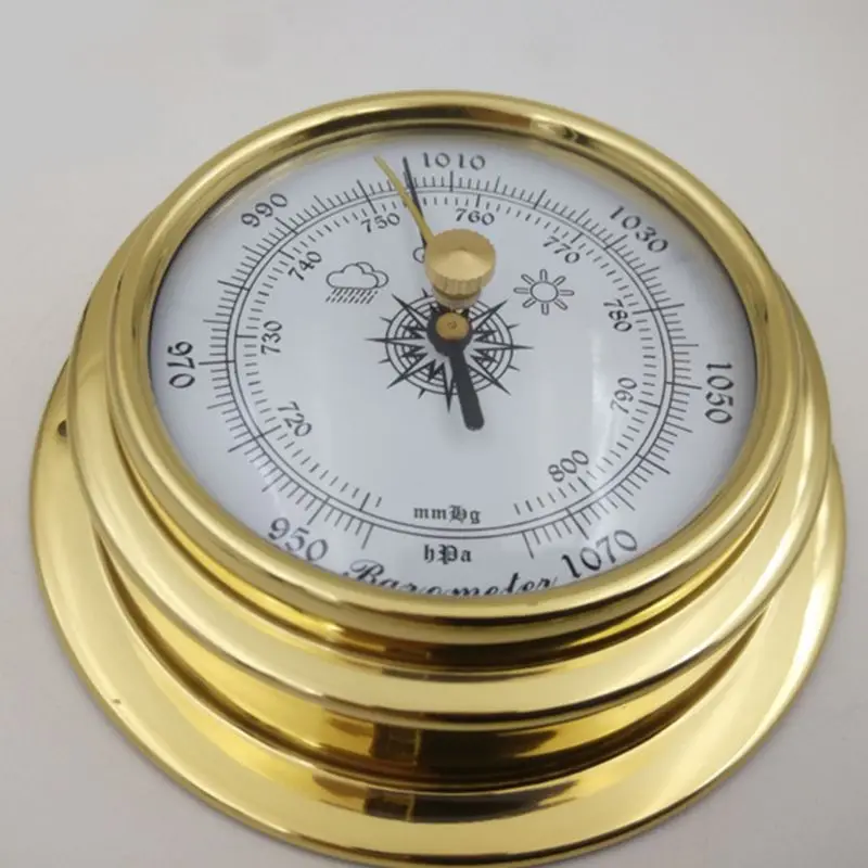 

4 дюймовый 4 шт./компл. термометр гигрометр барометр часы с медным корпусом Цирконий морской для метеостанции