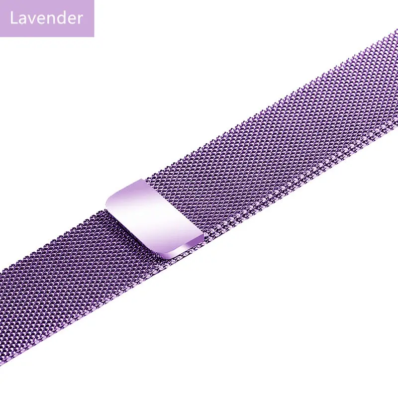 Lavender Миланская петля для Apple Watch ремешок 44 мм 40 мм iWatch ремешок 42 мм 38 мм браслет для часов из нержавеющей стали Apple watch 5 4 3 2 - Цвет ремешка: Lavender