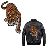 punk style embroidered fashion big tiger patches for clothes with jacket clothing bike patch patchwork cotton fabric