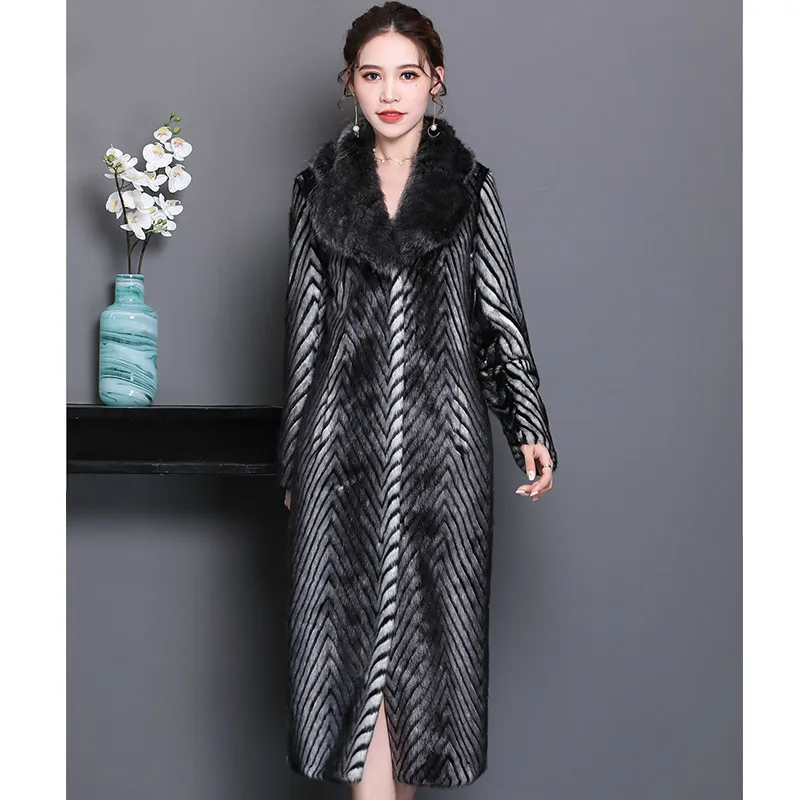 Женское пальто из искусственного меха норки осенне зимнее женская одежда 2020