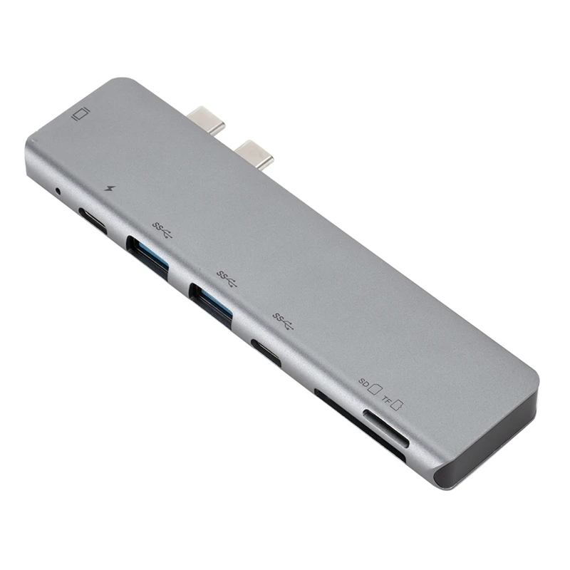 

USB 3,1 Type-C концентратор к HDMI адаптеру 4K Thunderbolt 3 USB C концентратор с концентратором 3,0 TF SD слот для чтения PD для MacBook Pro/Air 2018