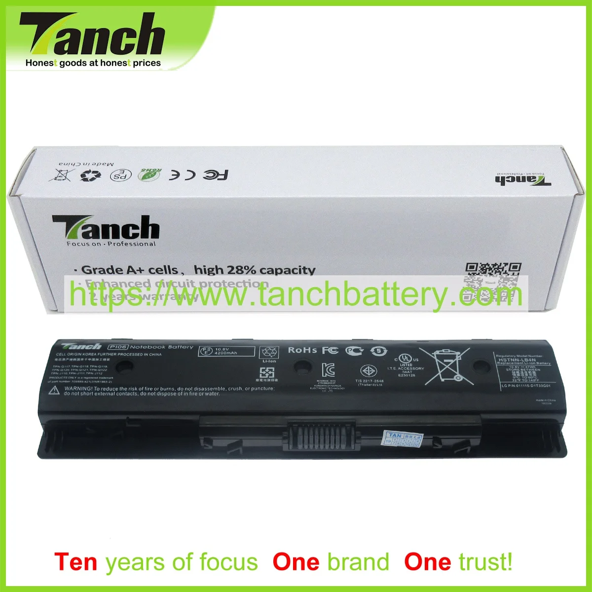 

Tanch Laptop Battery for HP PI06 HSTNN-LB4N HQ-TRE PI06XL 709988-251 HSTNN-LB40 TPN-Q121 TPN-I112 10.8V 6cell