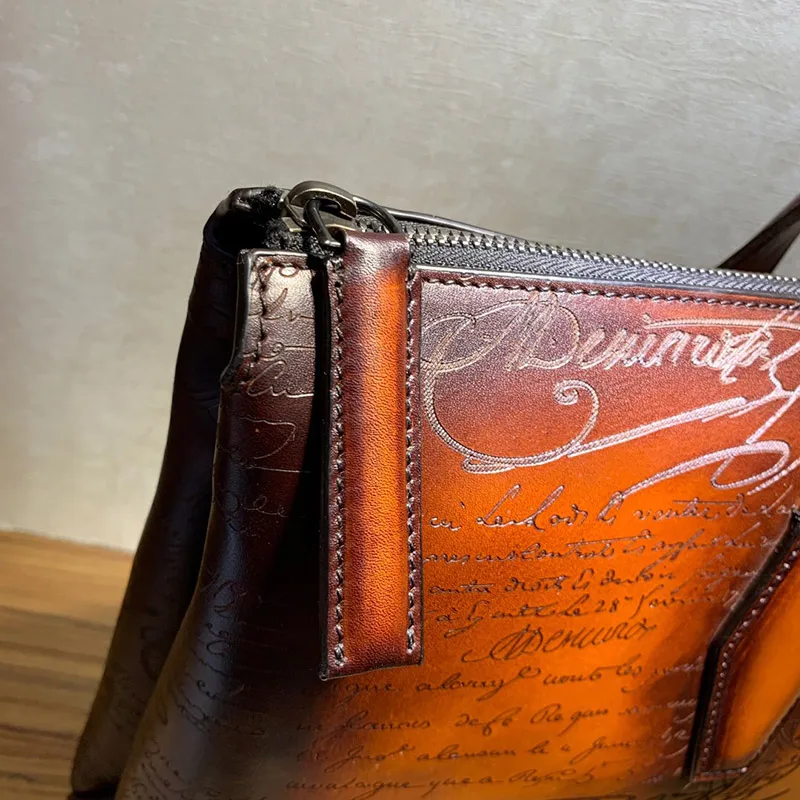 Мужская сумка портфель Высококачественная деловая известного бренда кожаные