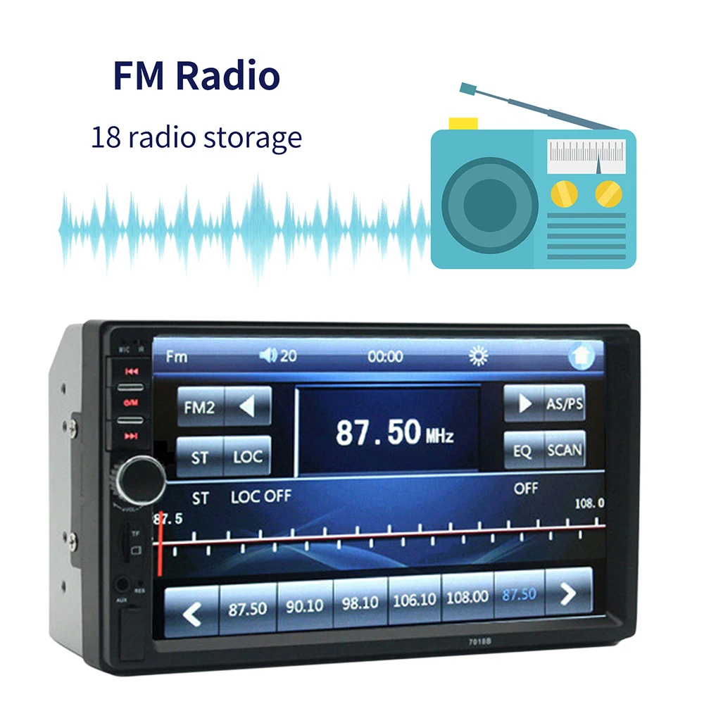 BT Car Stereo Audio MP5 Player Rearview Function FM Radio with Remote Control 7'' Touch Screen 4 Play Modes | Автомобили и