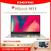 dere laptop mbook m11 15 6 inch intel celeron n5095 backlit keyboard 12g ram 512gb ssd pc portable gaming laptop gaming notebook