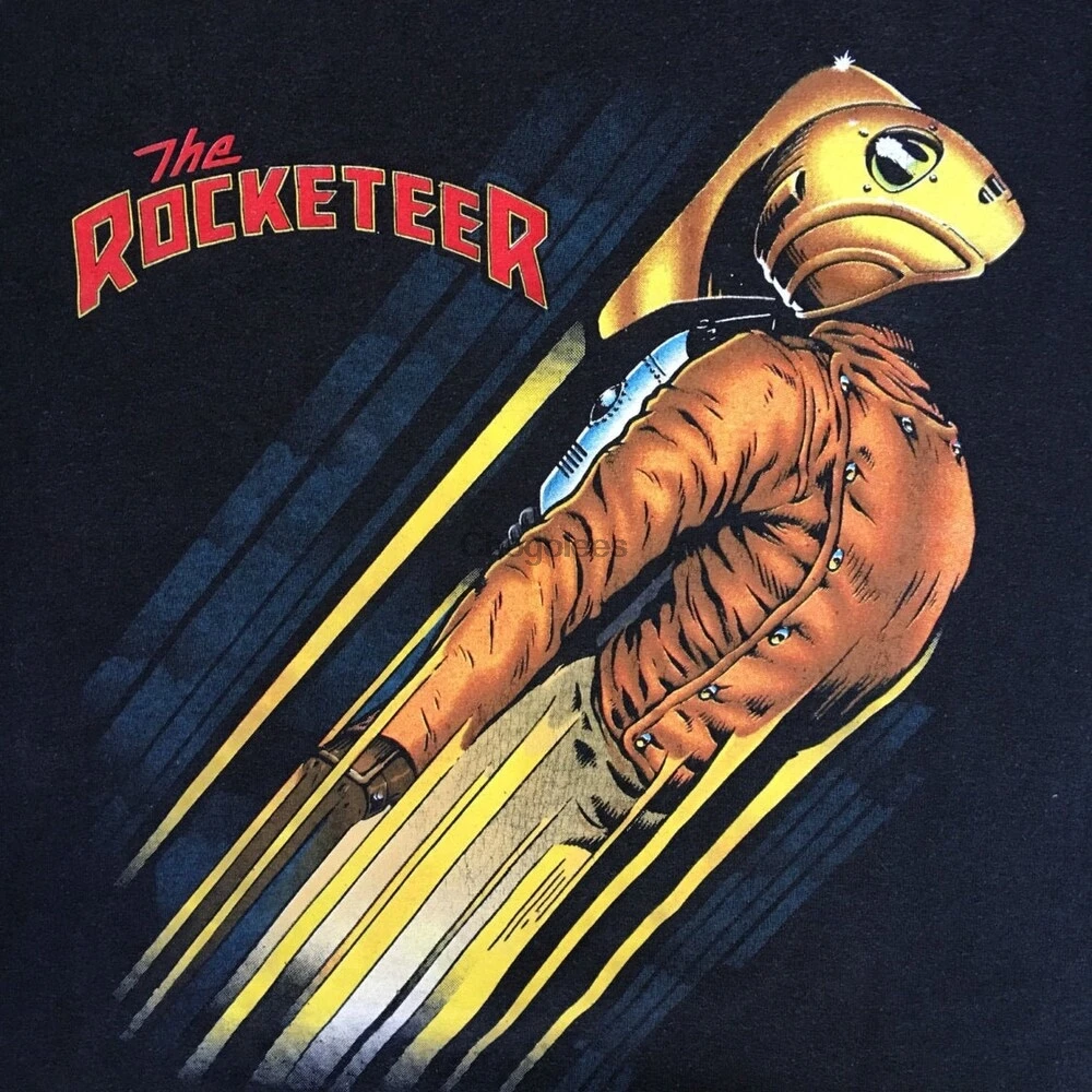 1991 Винтажная Футболка ROCKETEER промо-Размер Молодежный средний |
